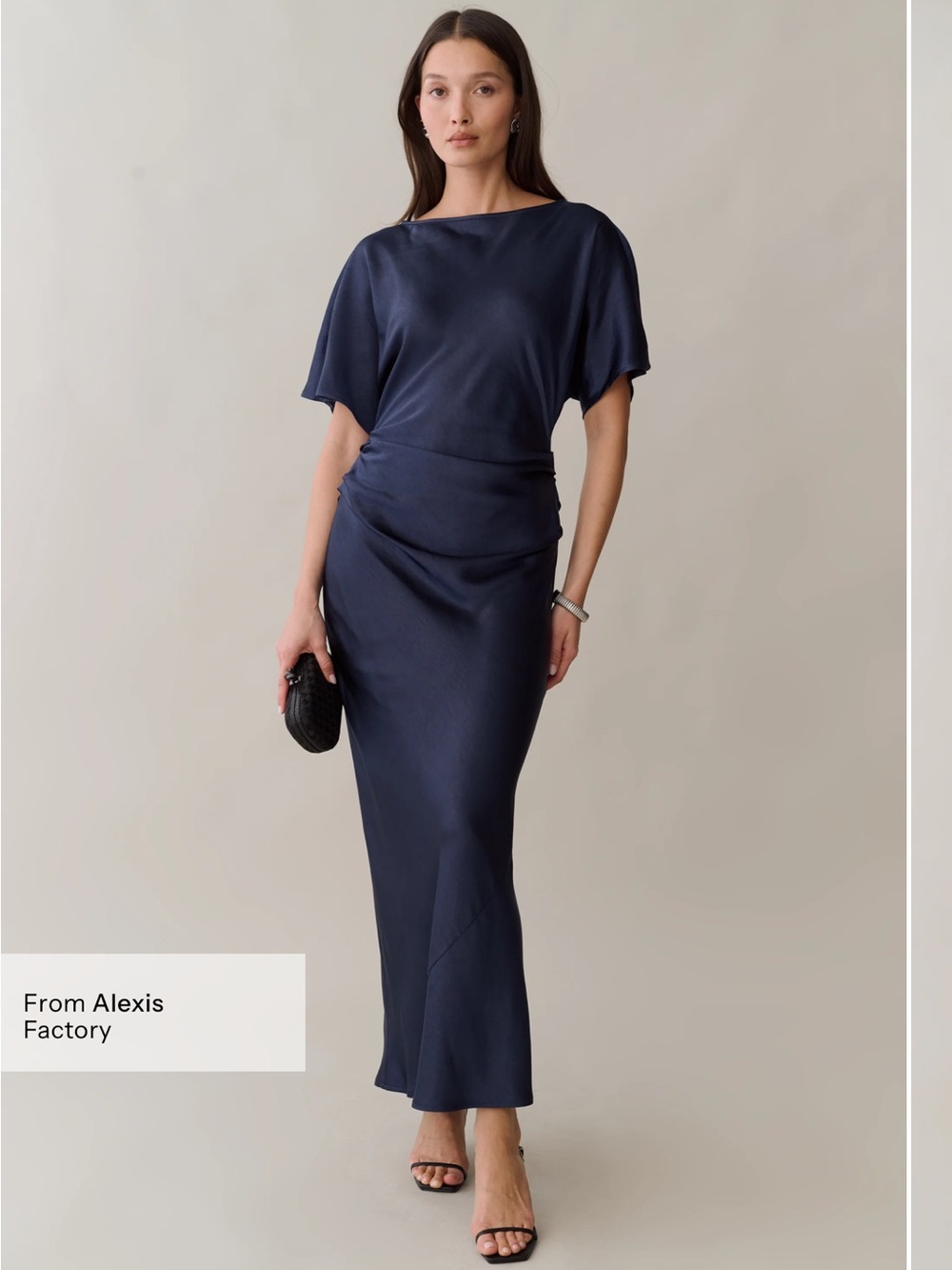 NWT Few Moda Wren Dress size 12 Navy Blue maxi o.p.t